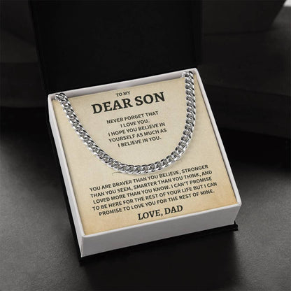 Son Gift-Believe In Yourself- From Dad Jewelry