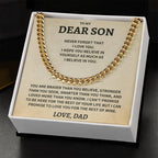 Son Gift-Believe In Yourself- From Dad Jewelry
