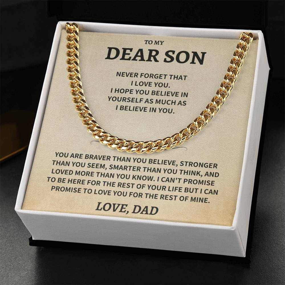 Son Gift-Believe In Yourself- From Dad Jewelry