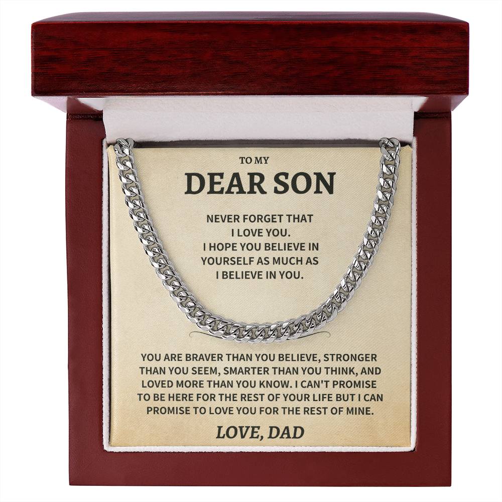 Son Gift-Believe In Yourself- From Dad Jewelry