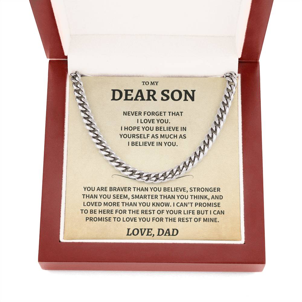 Son Gift-Believe In Yourself- From Dad Jewelry