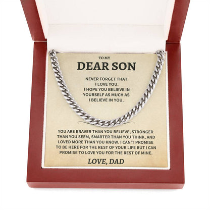 Son Gift-Believe In Yourself- From Dad Jewelry