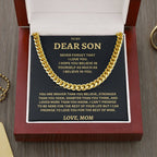Son Gift-Believe in Yourself-From Mom Jewelry