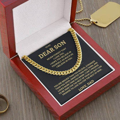 Son Gift-Cuban Link Chain-From Dad Jewelry