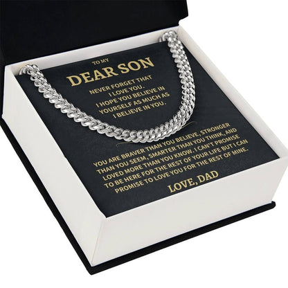 Son Gift-Cuban Link Chain-From Dad Jewelry
