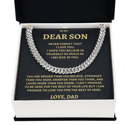 Son Gift-Cuban Link Chain-From Dad Jewelry