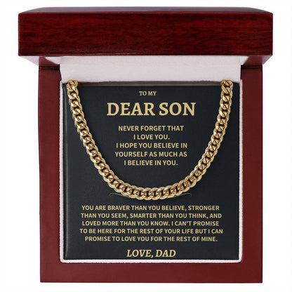 Son Gift-Cuban Link Chain-From Dad Jewelry