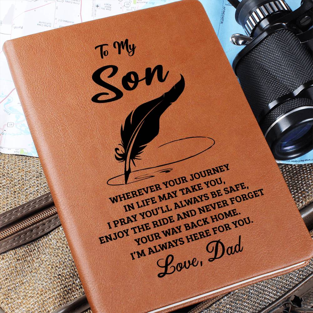 Son Gift From Dad, "Never Forget", Graphic Journal Jewelry