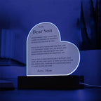 Son Gift- Heart Acrylic Plaque Jewelry