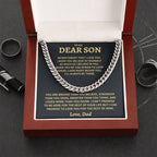 Son Gift-Never Forget-From Dad Jewelry