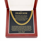 Son Gift-Never Forget-From Dad Jewelry