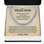 Son Gift-Never Forget-From DAD Jewelry