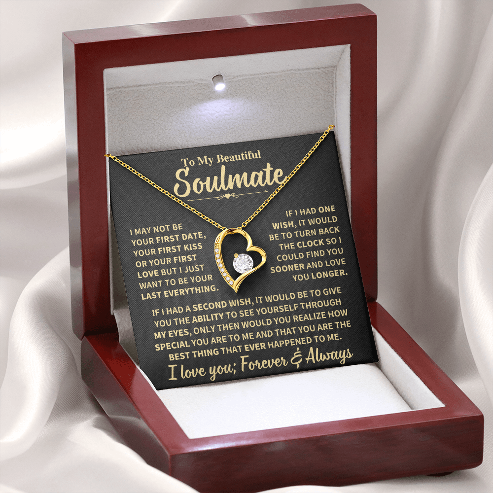 Soulmate Gift, "Forever & Always", Forever Love Necklace Jewelry