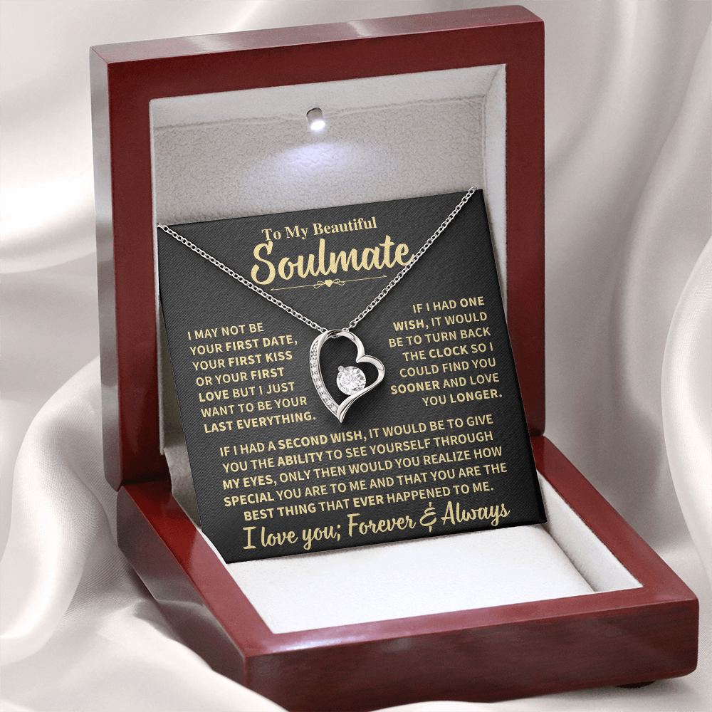 Soulmate Gift, "Forever & Always", Forever Love Necklace Jewelry
