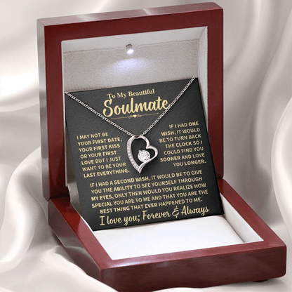 Soulmate Gift, "Forever & Always", Forever Love Necklace Jewelry