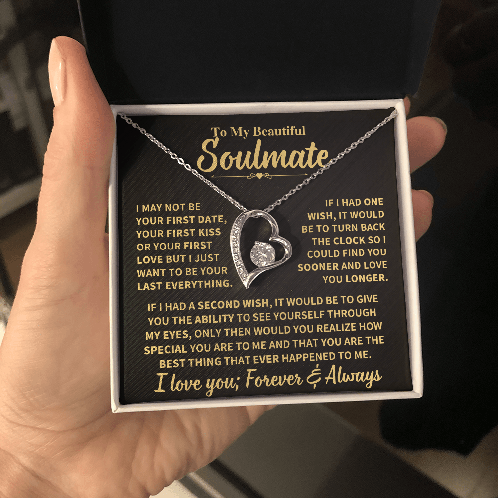 Soulmate Gift, "Forever & Always", Forever Love Necklace Jewelry