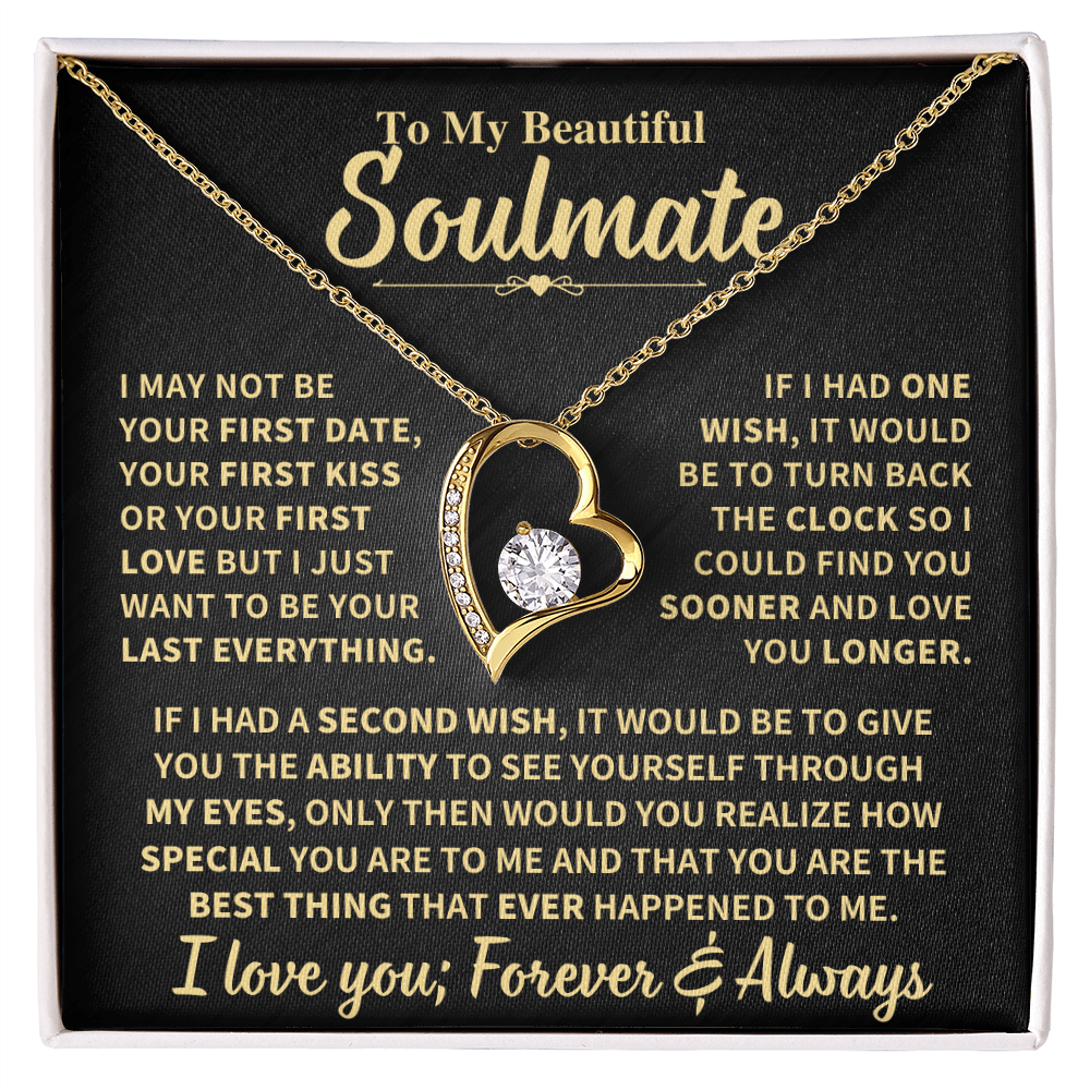 Soulmate Gift, "Forever & Always", Forever Love Necklace Jewelry