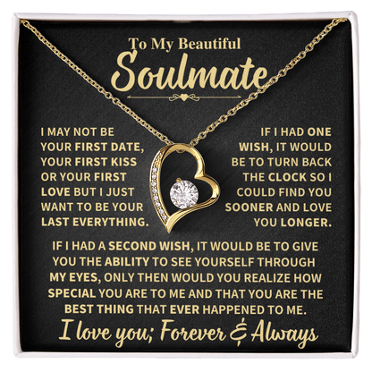 Soulmate Gift, "Forever & Always", Forever Love Necklace Jewelry