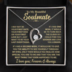To My Soulmate Gift, "Forever and Always" Heart Necklace Jewelry