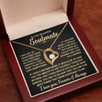 To My Soulmate Gift, "Forever and Always" Heart Necklace Jewelry