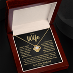 To My Wife Gift, "Can't Live Without You" Knot Necklace Jewelry