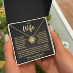 To My Wife Gift, "Can't Live Without You" Knot Necklace Jewelry