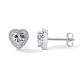 Matching Heart Halo Stud Earrings