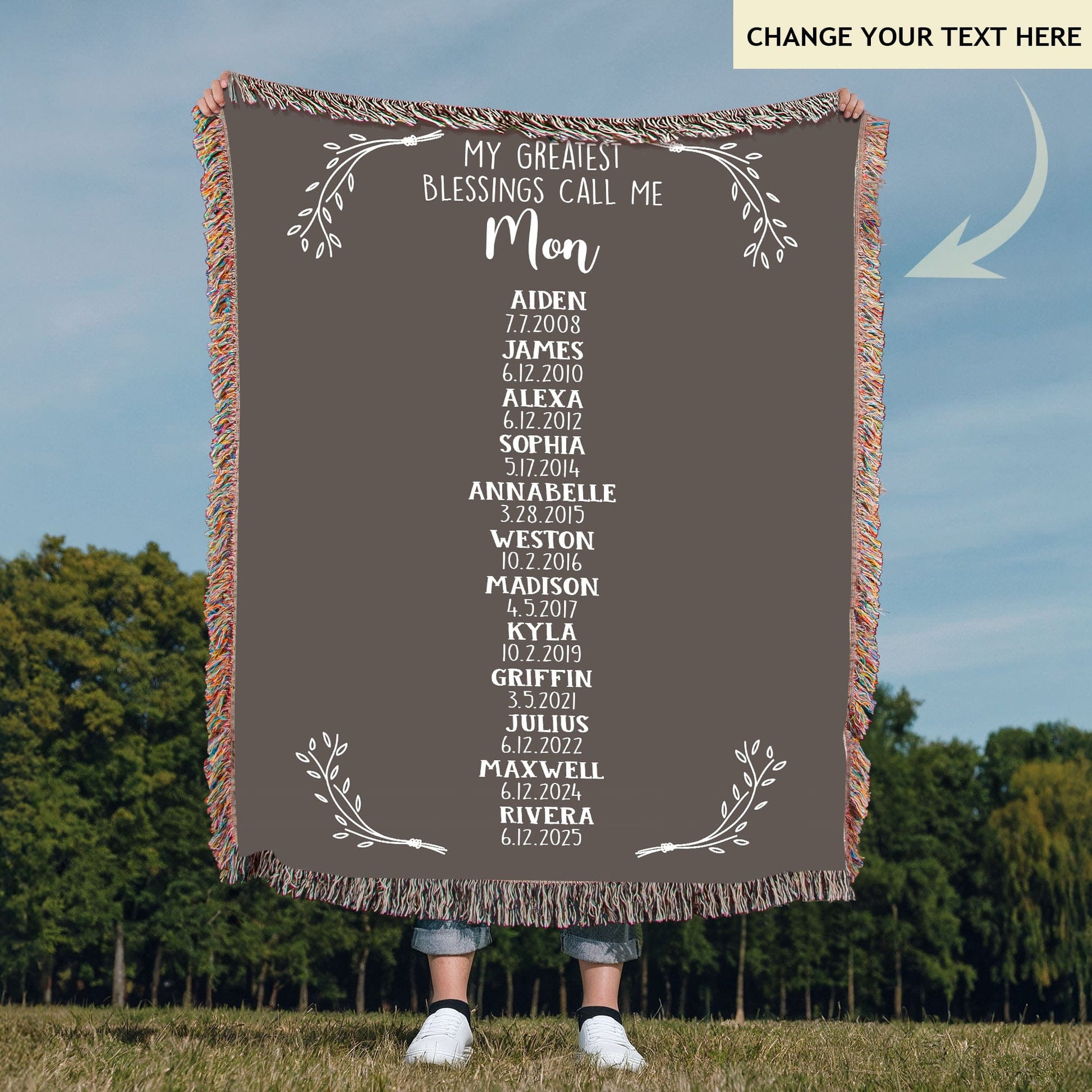 Personalized Family Blanket