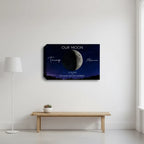 Personalized Moon Phase Canvas Print – Custom Couple Names & Date Wall Art | Night We Got Married Gift | Anniversary Canvas