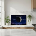 Personalized Moon Phase Canvas Print – Custom Couple Names & Date Wall Art | Night We Got Married Gift | Anniversary Canvas