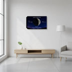 starry night sky moon canvas with names and date