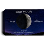 Personalized Moon Phase Canvas Print – Custom Couple Names & Date Wall Art | Night We Got Married Gift | Anniversary Canvas