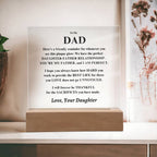 Dad Gift, From Daughter plaque