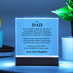 Dad Gift, From Daughter plaque
