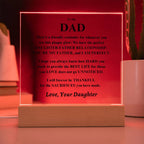 Dad Gift, From Daughter plaque