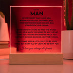 My Man Gift, "Straighten Crown"  Acrylic Plaque plaque