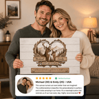 Personalized Deer Couple Canvas Wall Art Prints