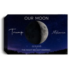 Personalized Moon Phase Canvas Print – Custom Couple Names & Date Wall Art | Night We Got Married Gift | Anniversary Canvas Prints