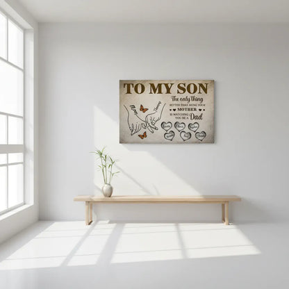 to my son wall art mom to son motherhood message
