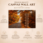 Personalized Family Autumn Canvas | Custom Family Name Sign Wall Art | Fall Foliage Family Canvas |  Personalized Home Gift Wall Art