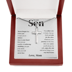 Cross Necklace; Son Gift Jewelry