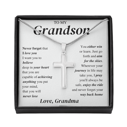 Grandson Gift; Cross Necklace Jewelry
