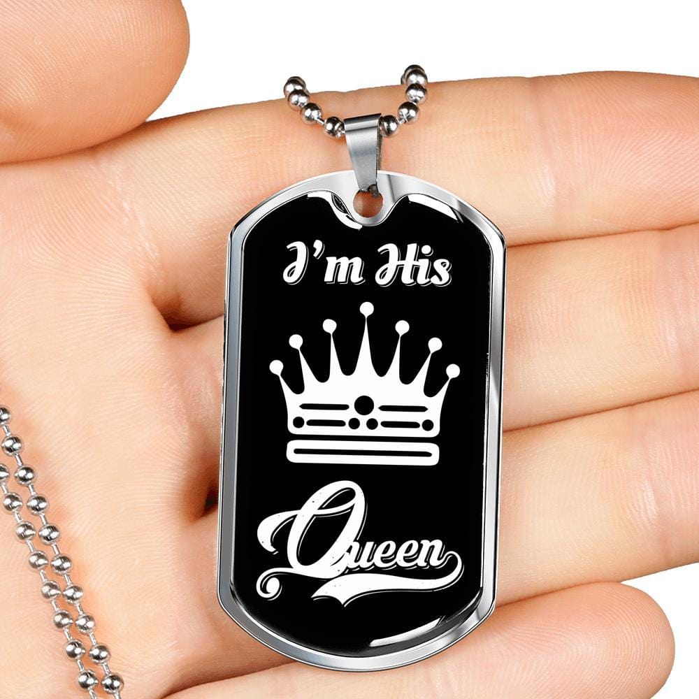 LUXURY DOG TAG BUNDLE; I Am His Queen and I Am Her King Jewelry Sets