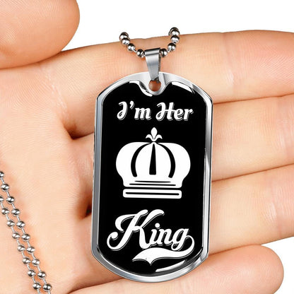 LUXURY DOG TAG BUNDLE; I Am His Queen and I Am Her King Jewelry Sets