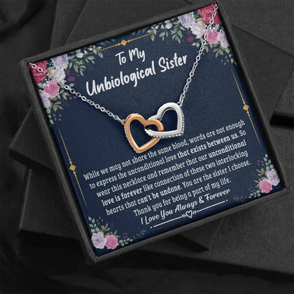 Unbiological sister gift-Unconditional love is forever Jewelry