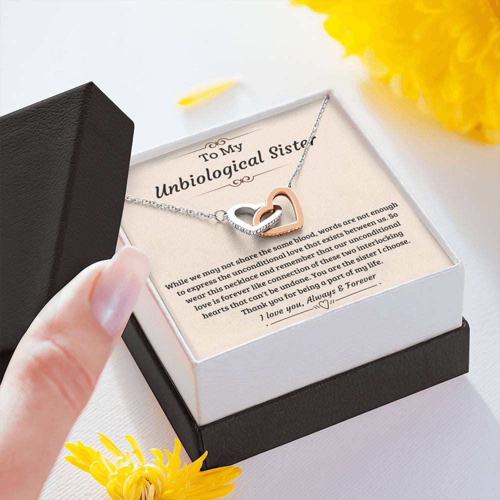 Unbiological sister gift-Unconditional love is forever Jewelry