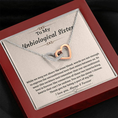 Unbiological sister gift-Unconditional love is forever Jewelry