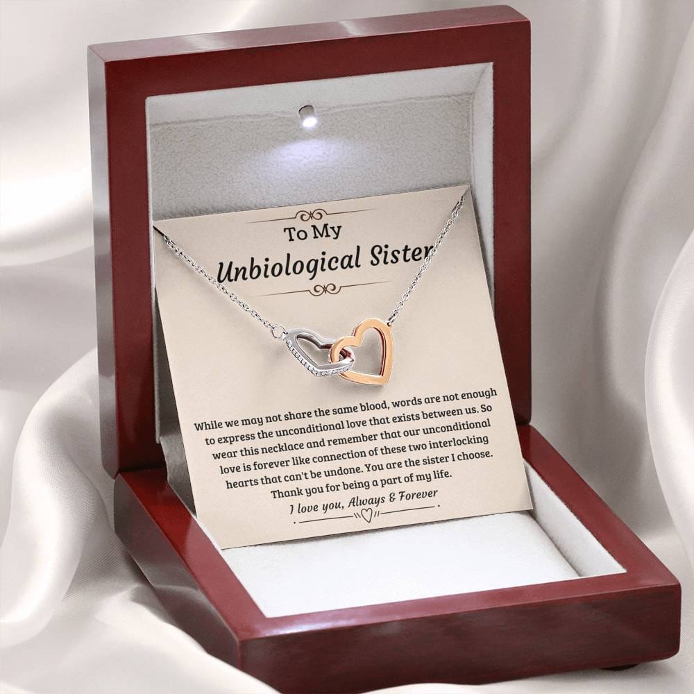 Unbiological sister gift-Unconditional love is forever Jewelry